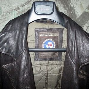 napapijri leather jackets